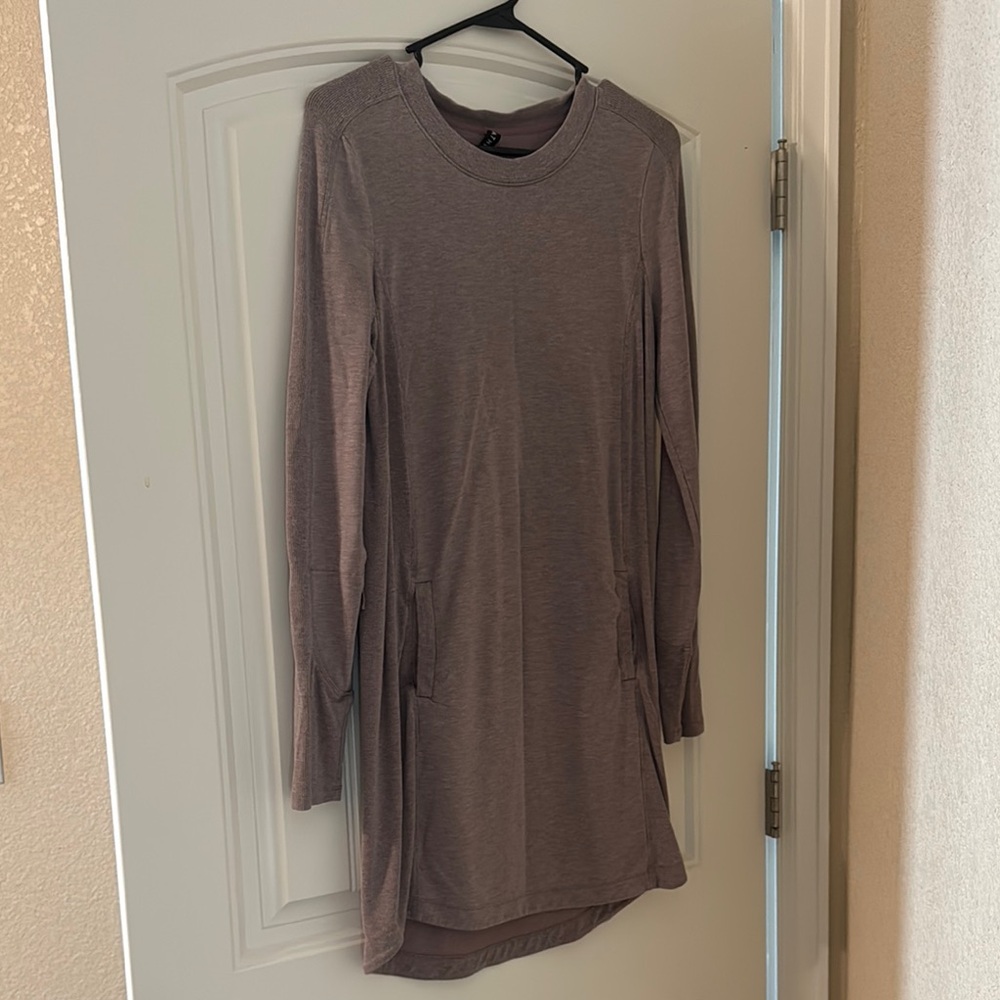 Long Sleeve Tunic Dress in Mauve